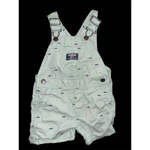 Oshkosh B'gosh 12 Months‎ Green Shark Short  Overalls